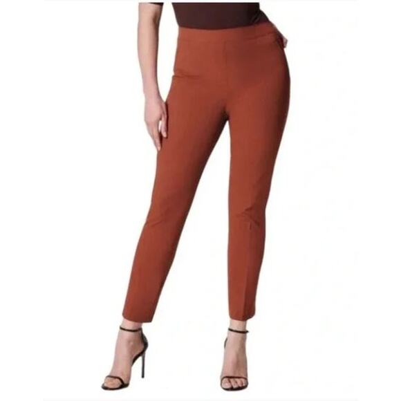 Spanx On the Go Ankle Slim Straight Leg Pants in Bronze Glow - Pet Med - Picture 2 of 8